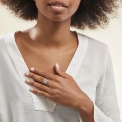 Histoire D'Or Bague Kirsten Argent Blanc Oxyde De Zirconium -Colliers Fantaisie Soldes FADFBZW18F model1