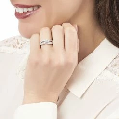 Histoire D'Or Bague Jonc Blondie Argent Oxyde De Zirconium -Colliers Fantaisie Soldes FADFBZW19T model0