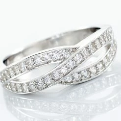 Histoire D'Or Bague Jonc Blondie Argent Oxyde De Zirconium -Colliers Fantaisie Soldes FADFBZW19T view3