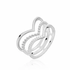 Histoire D'Or Bague Irina Argent Blanc Oxyde De Zirconium