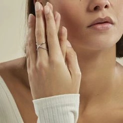 Histoire D'Or Bague Miya Argent Blanc Oxyde De Zirconium -Colliers Fantaisie Soldes FADFBZW1HE model0