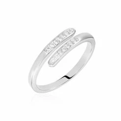 Histoire D'Or Bague Ajustable Mendel Argent Blanc Oxyde De Zirconium
