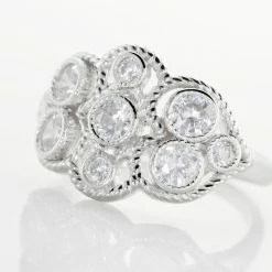 Histoire D'Or Bague Argent Blanc Boulonnaise Oxydes De Zirconium -Colliers Fantaisie Soldes FADFBZW1V9 view3