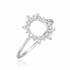 Histoire D'Or Bague Argent Blanc Carolus Oxydes De Zirconium