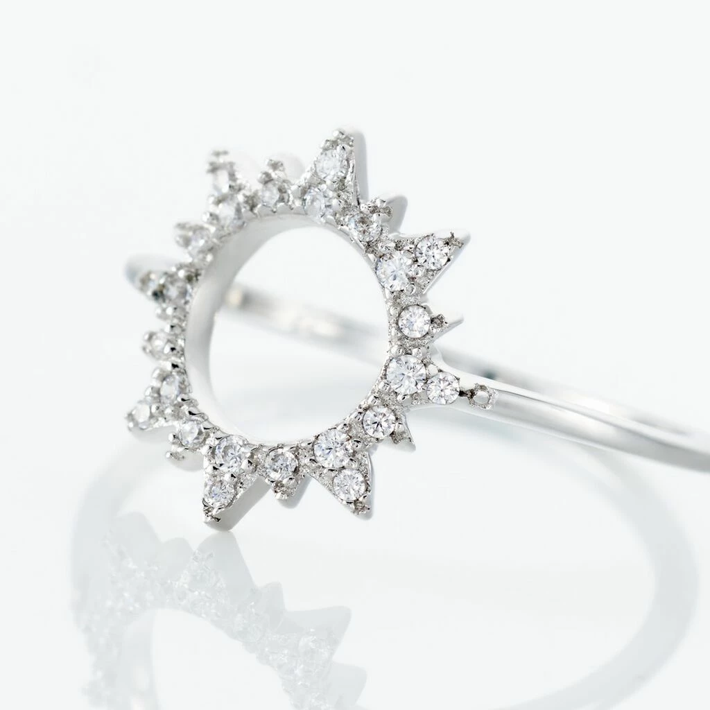 Histoire D'Or Bague Argent Blanc Carolus Oxydes De Zirconium 4 Histoire D'Or Bague Argent Blanc Carolus Oxydes De Zirconium – Image 4