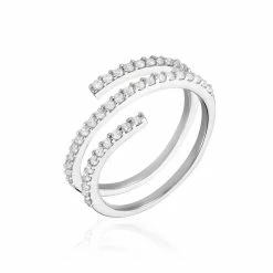 Histoire D'Or Bague Argent Blanc Bennett Oxydes De Zirconium