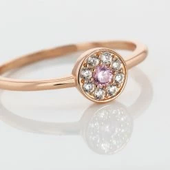 Histoire D'Or Bague Auxana Argent Rose Oxyde De Zirconium 8 Histoire D'Or Bague Auxana Argent Rose Oxyde De Zirconium -Colliers Fantaisie Soldes FADFRZS009 view3