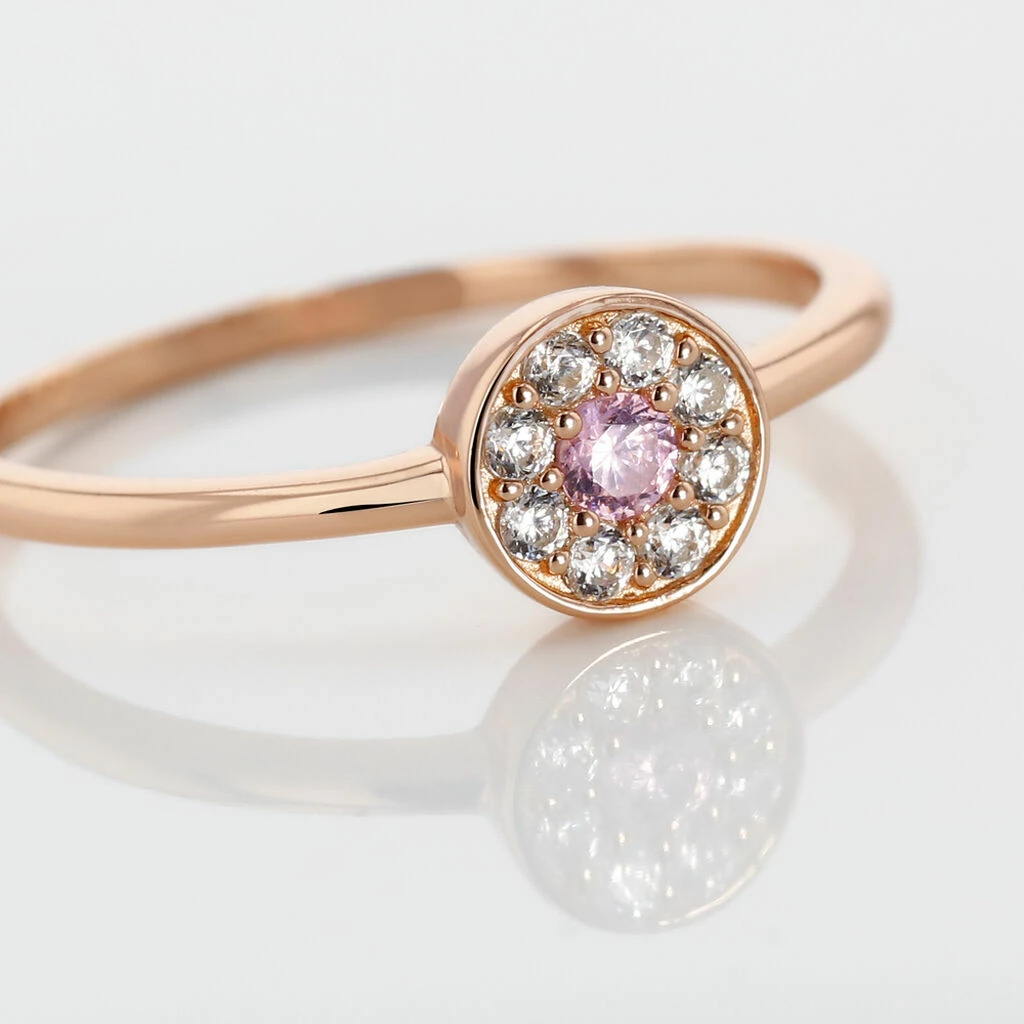 Histoire D'Or Bague Auxana Argent Rose Oxyde De Zirconium 4 Histoire D'Or Bague Auxana Argent Rose Oxyde De Zirconium – Image 4