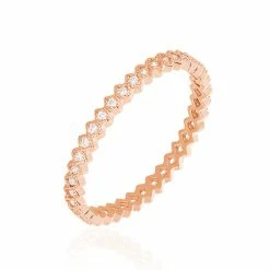 Histoire D'Or Bague Jannike Argent Rose Oxyde De Zirconium