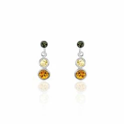 Histoire D'Or Boucles D'oreilles Argent Blanc Rosalie Ambres