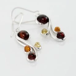 Histoire D'Or Boucles D'oreilles Pendantes Alexa Argent Blanc Ambre -Colliers Fantaisie Soldes FAOFBID178 view2