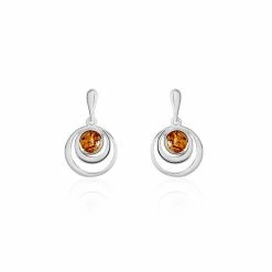 Histoire D'Or Boucles D'oreilles Argent Blanc Alanna Ambres
