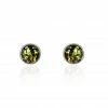 Histoire D'Or Boucles D'oreilles Puces Argent Blanc Acacia Ambre