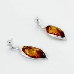 Histoire D'Or Boucles D'oreilles Pendantes Vyara Argent Blanc Ambre -Colliers Fantaisie Soldes FAOFBIY170 view2