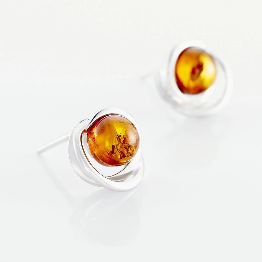 Histoire D'Or Boucles D'oreilles Argent Blanc Franjo Ambre 3 Histoire D'Or Boucles D'oreilles Argent Blanc Franjo Ambre – Image 3