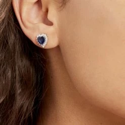 Histoire D'Or Boucles D'oreilles Puces Argent Blanc Sphinx Pierres -Colliers Fantaisie Soldes FAOFBLB002 model1