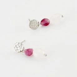 Histoire D'Or Boucles D'oreilles Pendantes Arcelia Argent Blanc Quartz Tourmaline -Colliers Fantaisie Soldes FAOFBQS019 view2