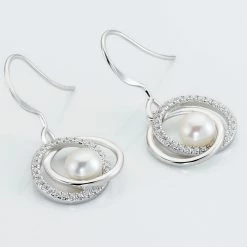 Histoire D'Or Boucles D'oreilles Pendantes Laury Argent Perle De Culture Et Oxyde 6 Histoire D'Or Boucles D'oreilles Pendantes Laury Argent Perle De Culture Et Oxyde -Colliers Fantaisie Soldes FAOFBU2086 view2