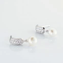 Histoire D'Or Boucles D'oreilles Pendantes Providence Argent Perle De Culture Oxyde -Colliers Fantaisie Soldes FAOFBU2091 view2