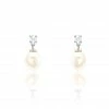 Histoire D'Or Boucles D'oreilles Pendantes Dolores Argent Perle De Culture Et Oxyde
