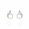 Histoire D'Or Boucles D'oreilles Puces Mellie Argent Blanc Perle De Culture