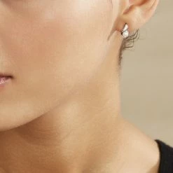 Histoire D'Or Boucles D'oreilles Puces Mellie Argent Blanc Perle De Culture -Colliers Fantaisie Soldes FAOFBU2153 model0