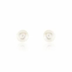 Histoire D'Or Boucles D'oreilles Puces Pascaloun Argent Perle De Culture