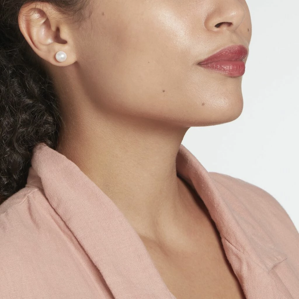 Histoire D'Or Boucles D'oreilles Puces Pascaloun Argent Perle De Culture 4 Histoire D'Or Boucles D'oreilles Puces Pascaloun Argent Perle De Culture – Image 4