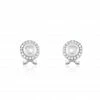 Histoire D'Or Boucles D'oreilles Clips Argent Blanc Valerio Perles Oxydes
