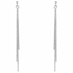 Histoire D'Or Boucles D'oreilles Pendantes Yalle Argent Blanc