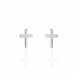 Histoire D'Or Boucles D'oreilles Puces Ashana Argent Blanc