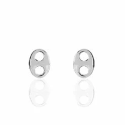 Histoire D'Or Boucles D'oreilles Puces Sherry Argent Blanc