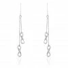 Histoire D'Or Boucles D'oreilles Pendantes Noelle Argent Blanc