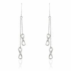 Histoire D'Or Boucles D'oreilles Pendantes Noelle Argent Blanc