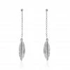 Histoire D'Or Boucles D'oreilles Pendantes Euriell Argent Blanc