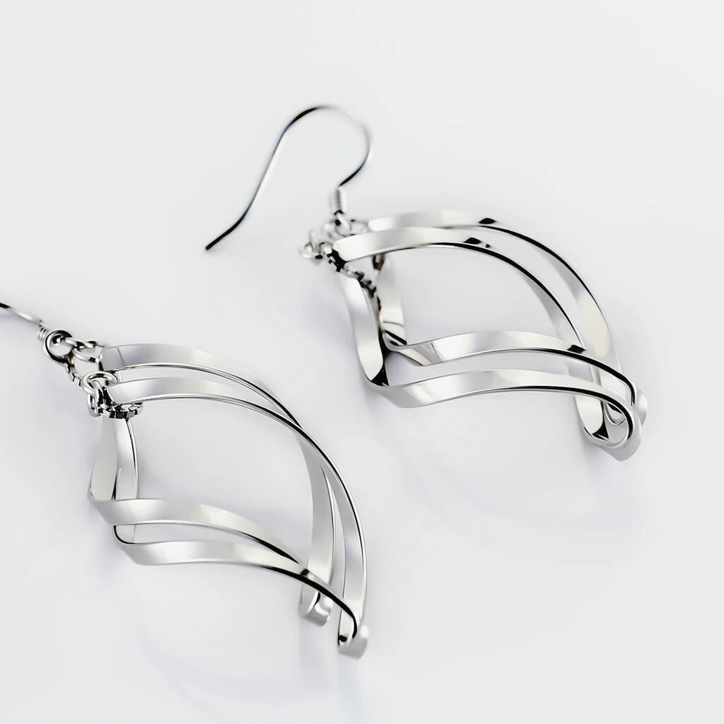 Histoire D'Or Boucles D'oreilles Pendantes Lisi Argent Blanc 3 Histoire D'Or Boucles D'oreilles Pendantes Lisi Argent Blanc – Image 3