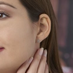 Histoire D'Or Boucles D'oreilles Puces Selima Argent Blanc -Colliers Fantaisie Soldes FAOFBW00C3 model0