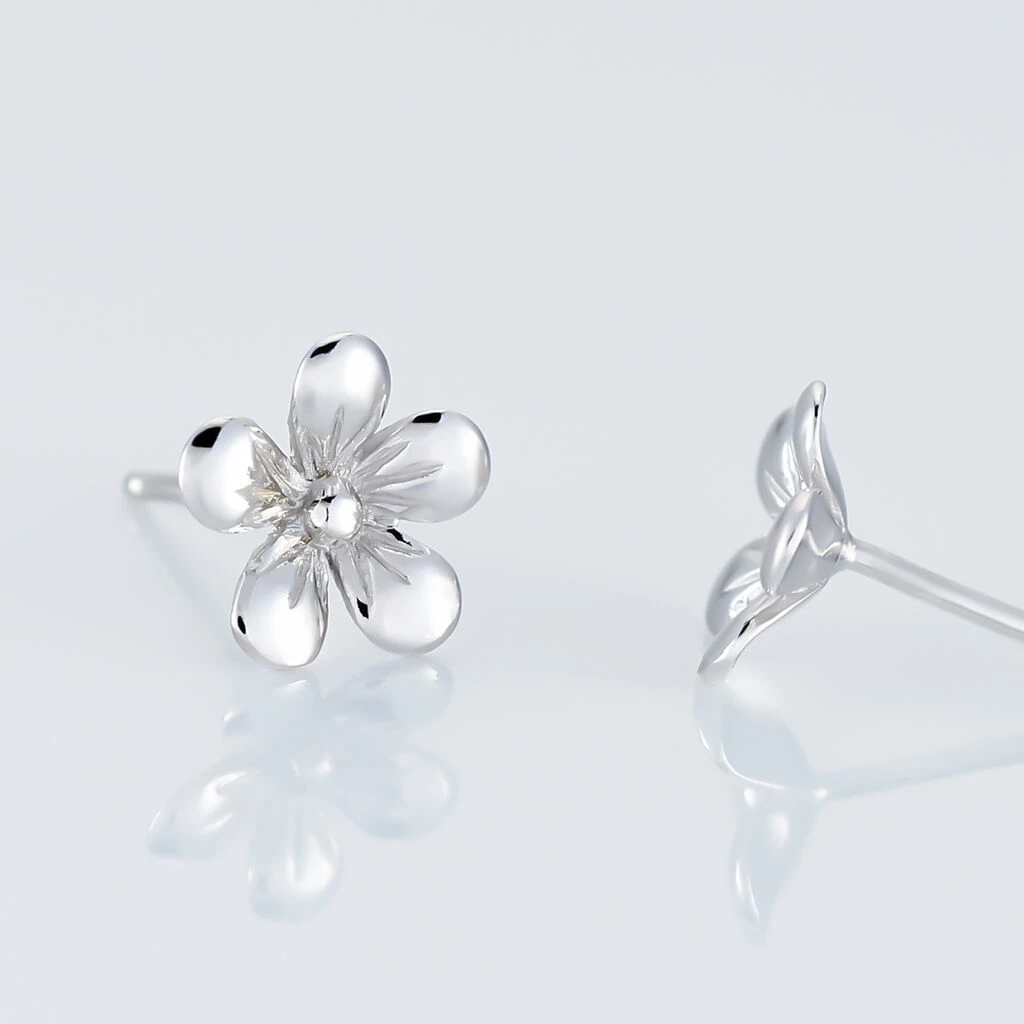 Histoire D'Or Boucles D'oreilles Puces Locmae Argent Blanc 3 Histoire D'Or Boucles D'oreilles Puces Locmae Argent Blanc – Image 3