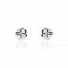 Histoire D'Or Boucles D'oreilles Puces Shaina Argent Blanc