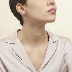 Histoire D'Or Boucles D'oreilles Puces Shaina Argent Blanc -Colliers Fantaisie Soldes FAOFBW00EF model0