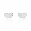 Histoire D'Or Boucles D'oreilles Puces Collinette Argent Blanc