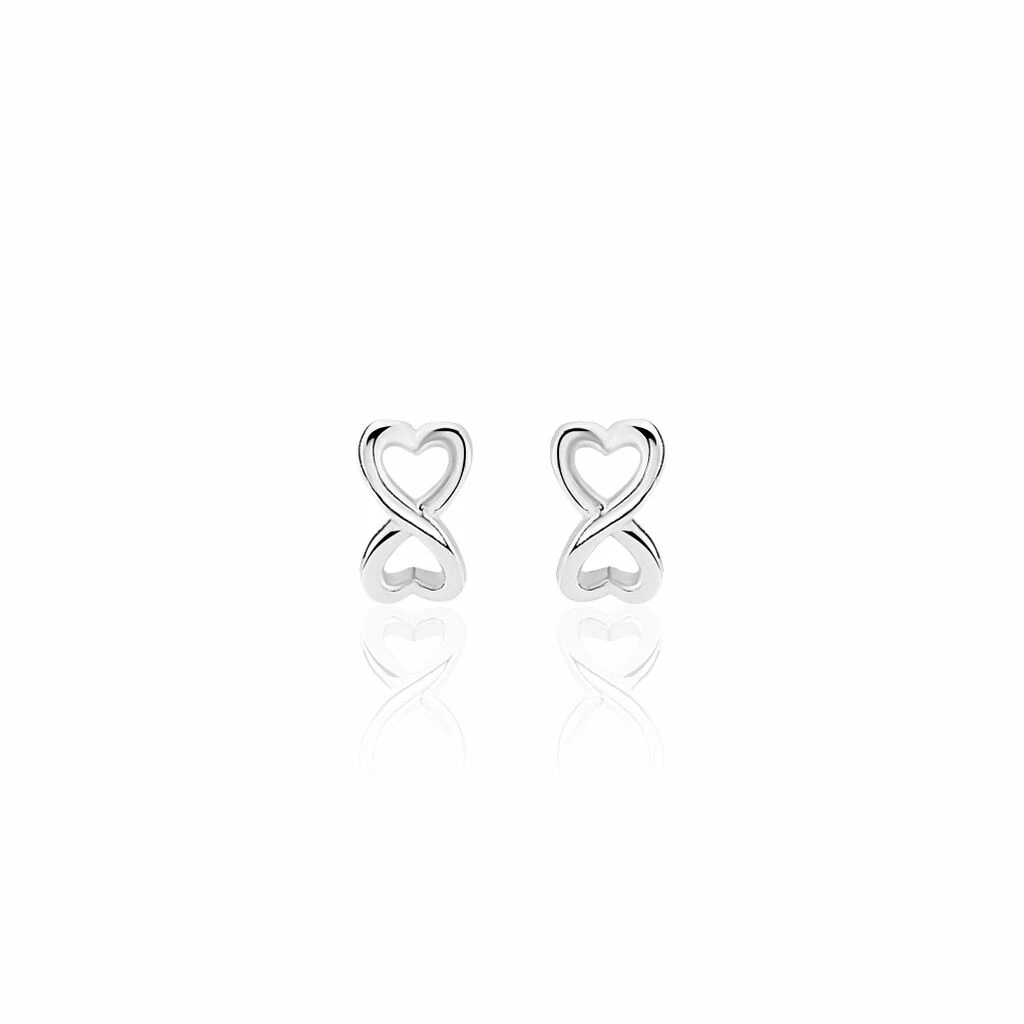 Histoire D'Or Boucles D'oreilles Puces Cony Argent Blanc 1 Histoire D'Or Boucles D'oreilles Puces Cony Argent Blanc