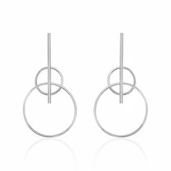Histoire D'Or Boucles D'oreilles Pendantes Enissa Argent Blanc