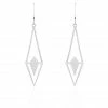 Histoire D'Or Boucles D'oreilles Pendantes Tylee Argent Blanc