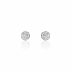 Histoire D'Or Boucles D'oreilles Puces Ayana Argent Blanc