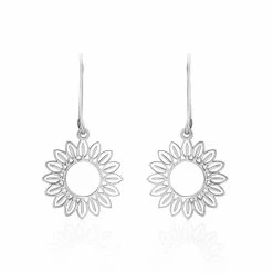 Histoire D'Or Boucles D'oreilles Pendantes Ombelline Argent Blanc