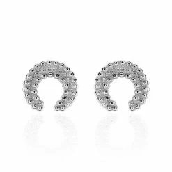 Histoire D'Or Boucles D'oreilles Puces Vaea Argent Blanc