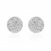Histoire D'Or Boucles D'oreilles Puces Blanka Argent Blanc