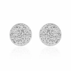 Histoire D'Or Boucles D'oreilles Puces Blanka Argent Blanc