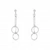 Histoire D'Or Boucles D'oreilles Pendantes Noemia Argent Blanc